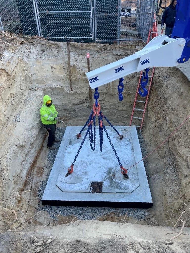 Installation of the Flow Meter Vault at the Wellfield No. 6